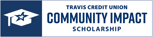 TCU community impact scholarship logo