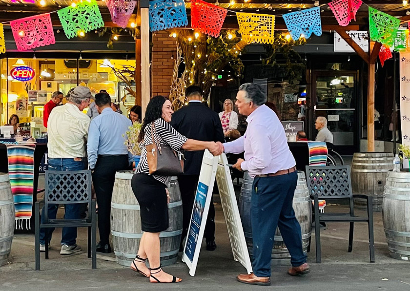 TCU community event in main street small business