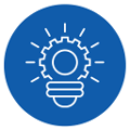 lightbulb gear icon, careers