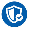 fraud icon shield blue circle