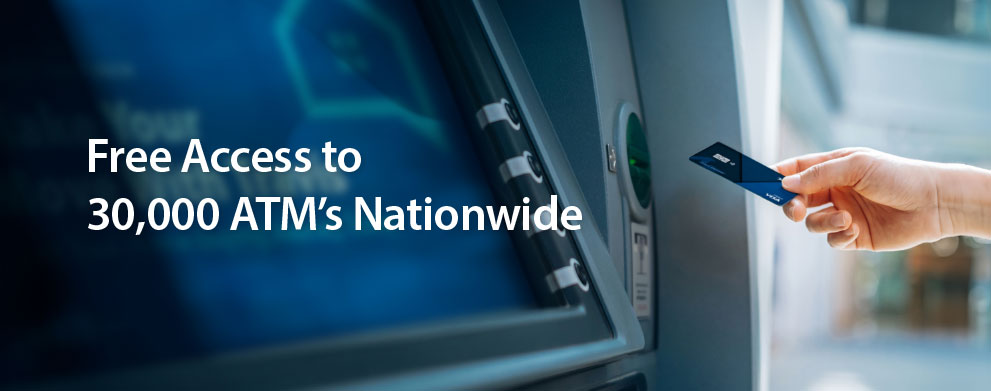 Free access to 30,000 ATM’s nationwide